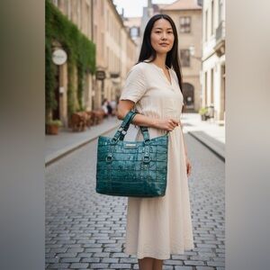 Stella & Max Elegant Teal Tote